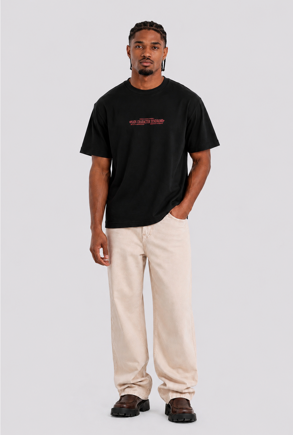Main Character Syndrome Tee (Black & Red)