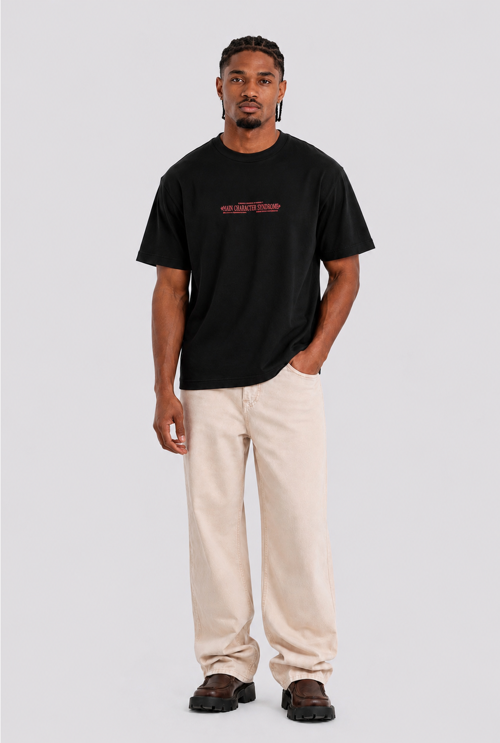 Main Character Syndrome Tee (Black & Red)