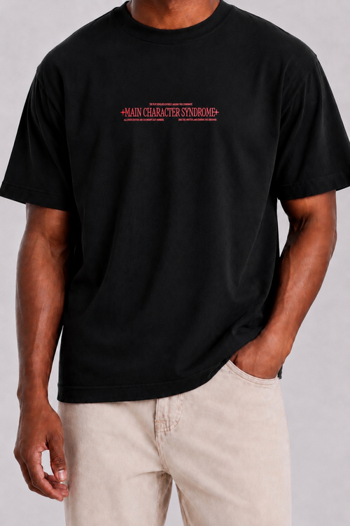 Main Character Syndrome Tee (Black & Red)